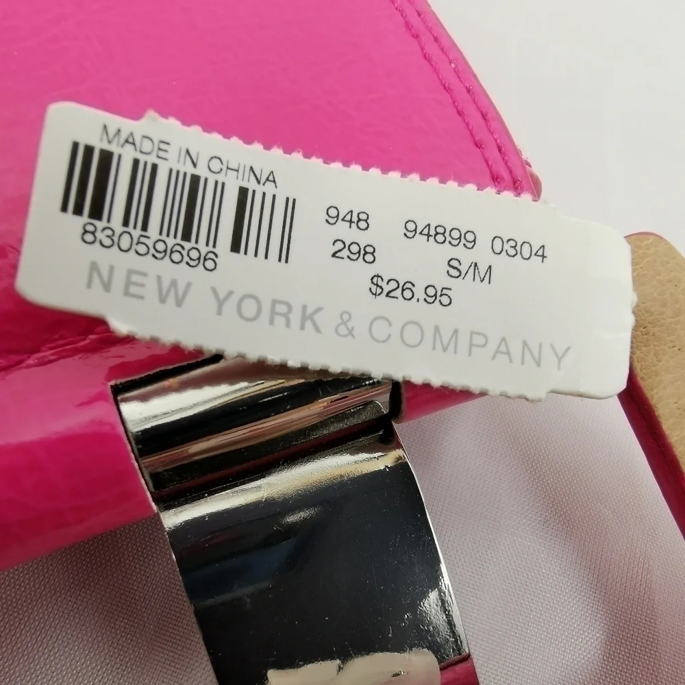 New York & Company Women's 8/M Hot Pink Belt